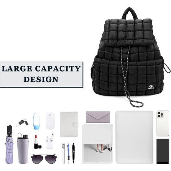 Backpack for Women Travel Gym Hiker Pack Drawstring Travel Bag for Casual - Picture 8 of 8